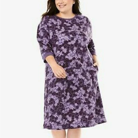 Woman Within | Dresses | Woman Within Purple Floral Fleece Lined Sweatshirt Dress Wpockets 416 Nwot | Poshmark Woman Within | Dresses | Woman Within Purple Floral Fleece Lined Sweatshirt Dress Wpockets 416 Nwot | Poshmark